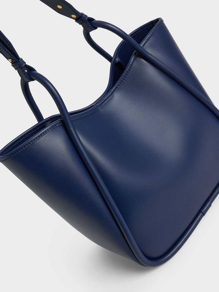 Large Slouchy Tote Bag, Navy, hi-res
