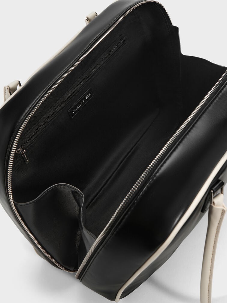 Large Sianna Two-Tone Bowling Bag, Multi, hi-res