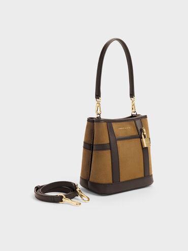 Scottie Two-Tone Bucket Bag, Sahara Sand, hi-res