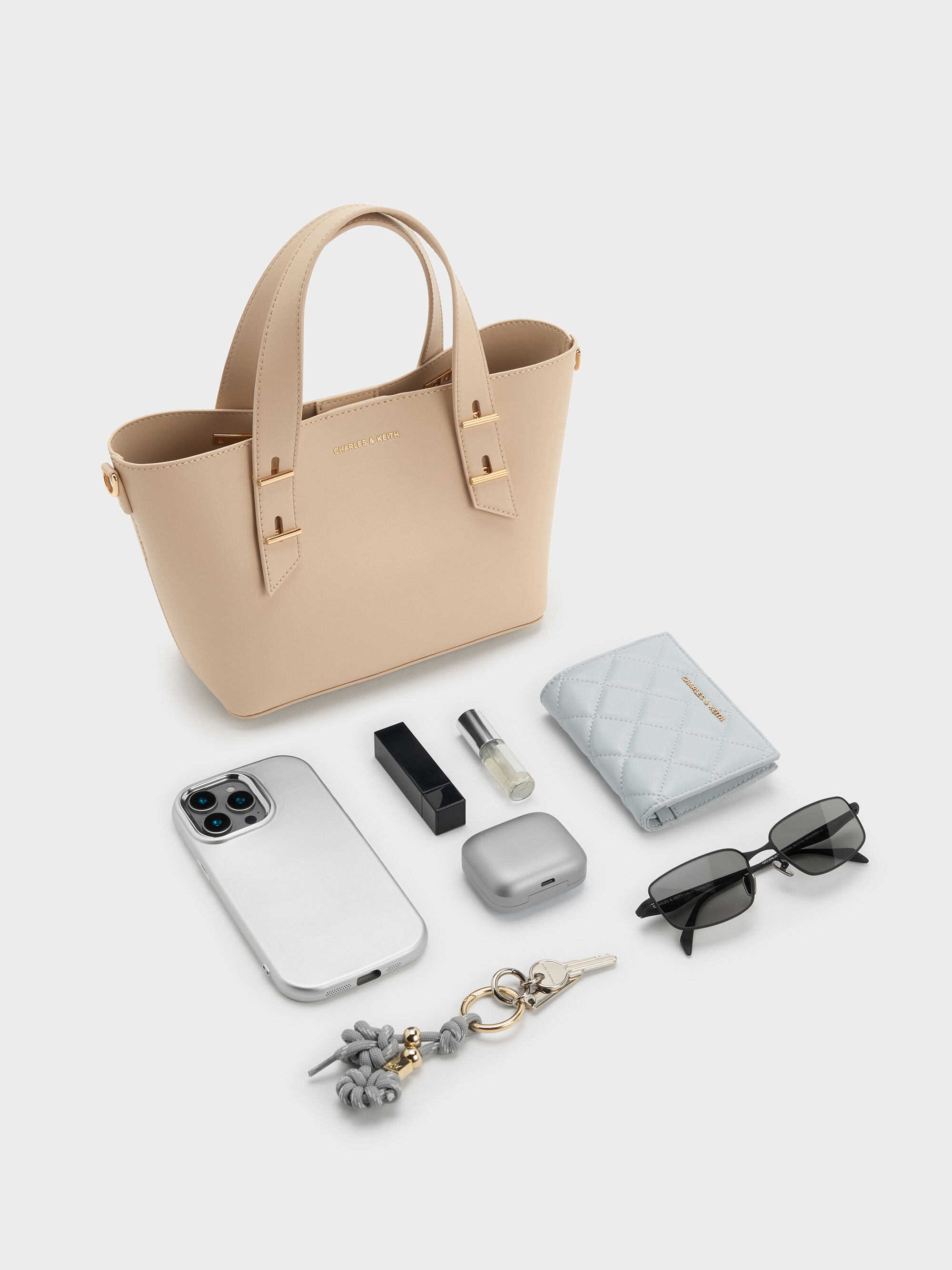 Dusted Oat Mini Shania Double-Handle Tote Bag - Dusted Oat - Bags