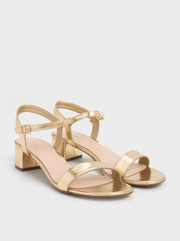 Alec Metallic Block-Heel Ankle-Strap Sandals, Light Gold, hi-res