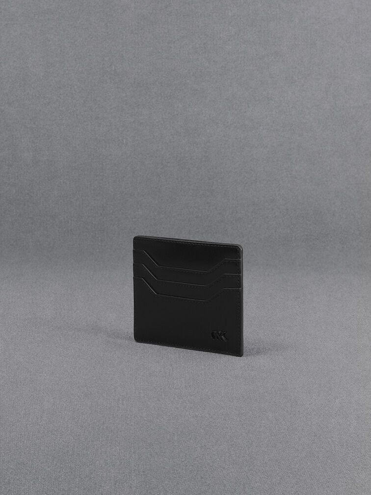 Carli Leather Multi-Slot Card Holder, Black, hi-res