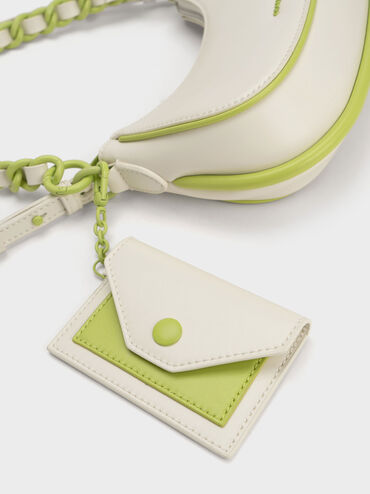 Alouette Curved Shoulder Bag, Cream, hi-res