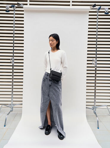 Sabine Knotted-Strap Bag, Jet Black, hi-res