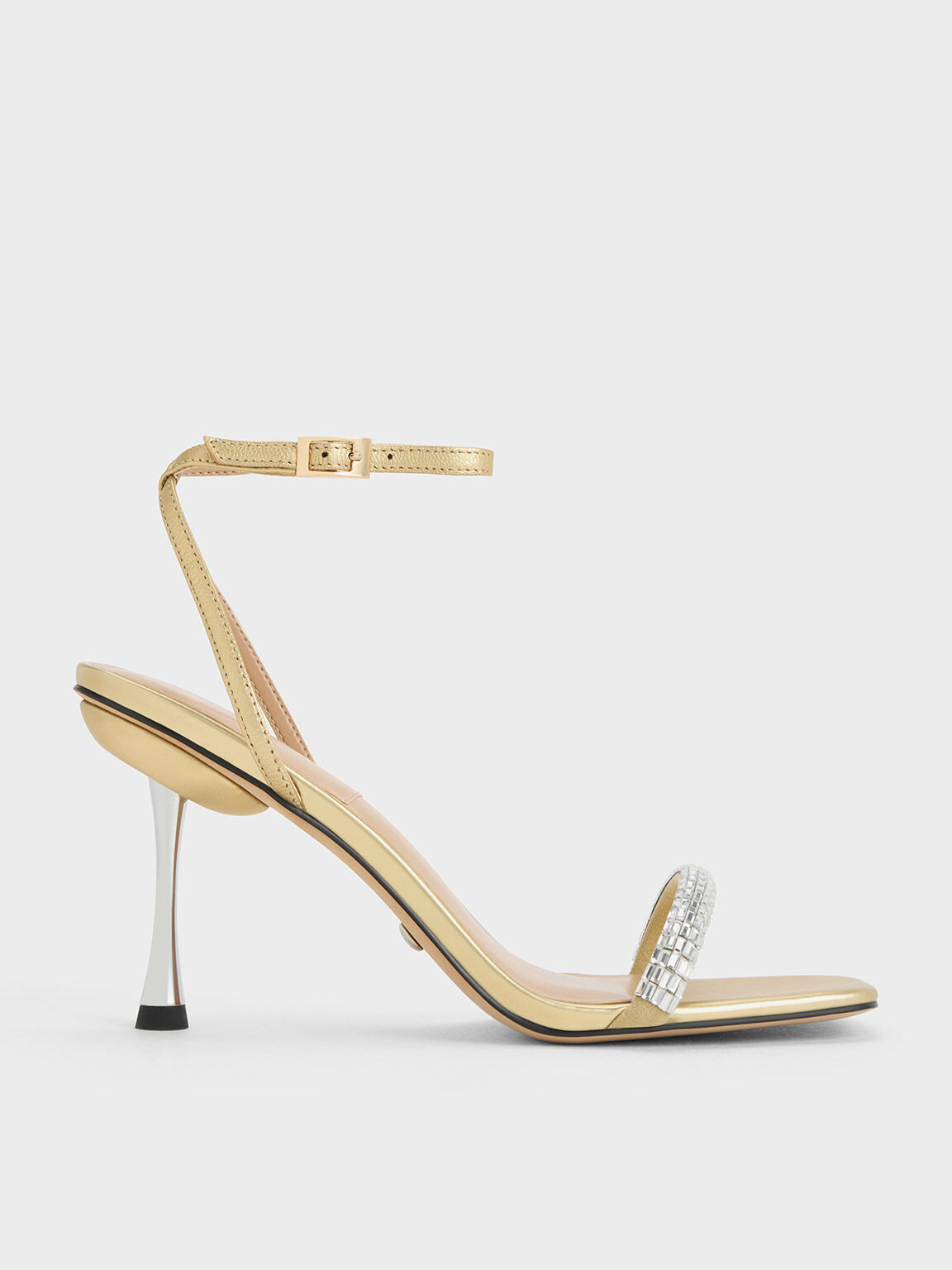 Gold ankle sandals online