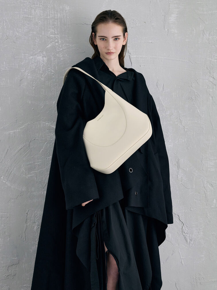Sigrid Hobo Bag, Cream, hi-res