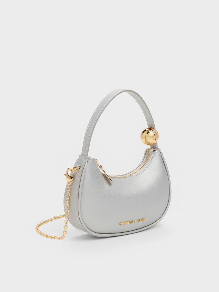 Micro Jesmyn Metallic Two-Way Bag, Silver, hi-res