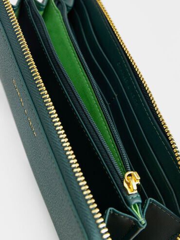 Dulcie Zip-Around Long Wallet, Green, hi-res