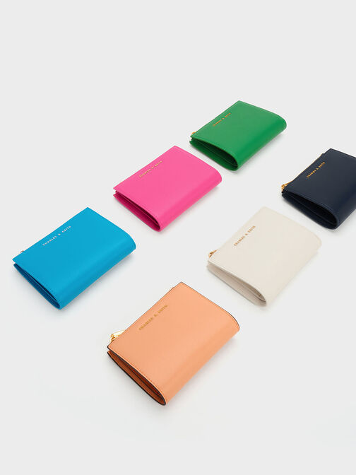 Harmonee Top Zip Small Wallet, Orange, hi-res