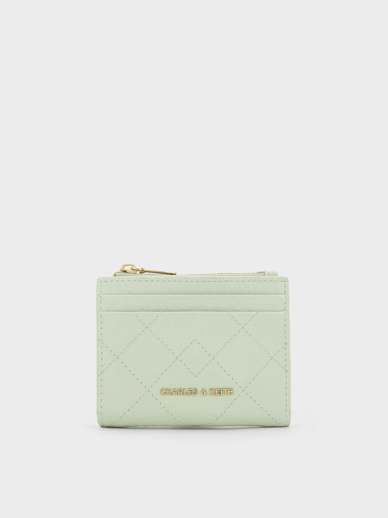 Duo Quilted Small Wallet, Mint Green, hi-res