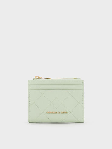 Duo Quilted Small Wallet, Mint Green, hi-res