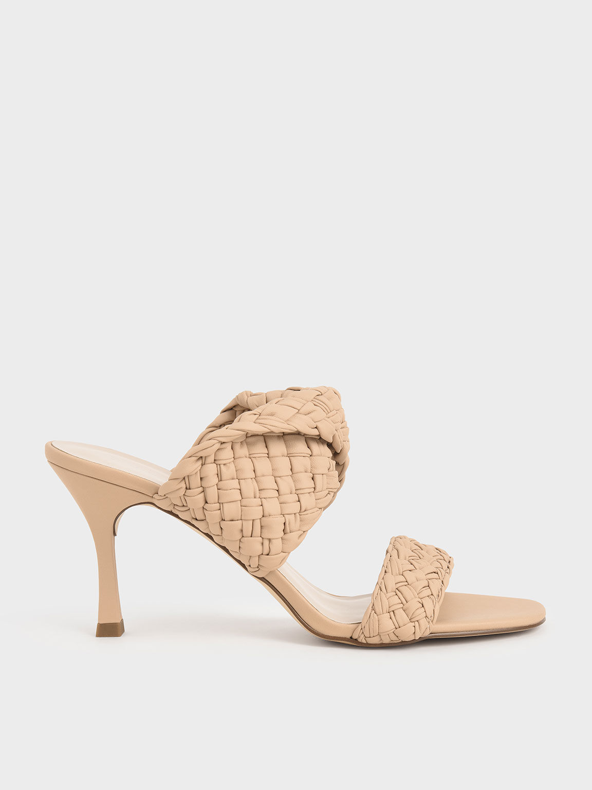 Nude shop woven mules