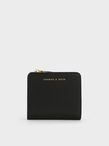 Zip Around Card Holder, Black, hi-res