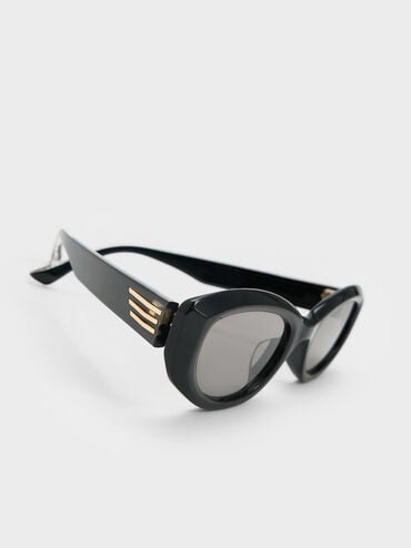 Birdie Recycled Acetate Sunglasses, Noir, hi-res