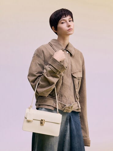 Acelynn Rope-Chain Shoulder Bag, Cream, hi-res