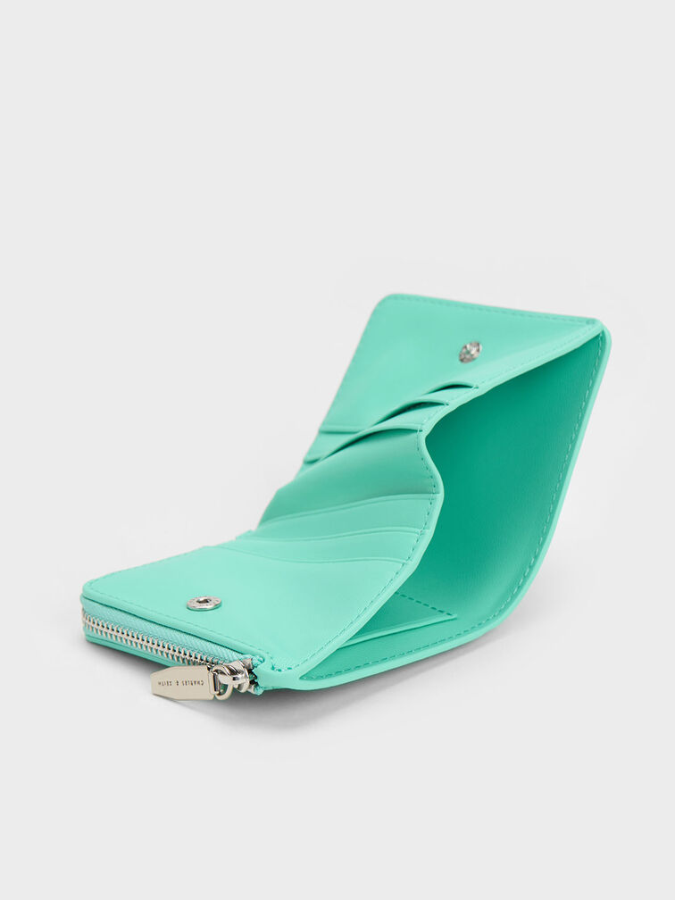 Zip Around Card Holder, Mint Green, hi-res