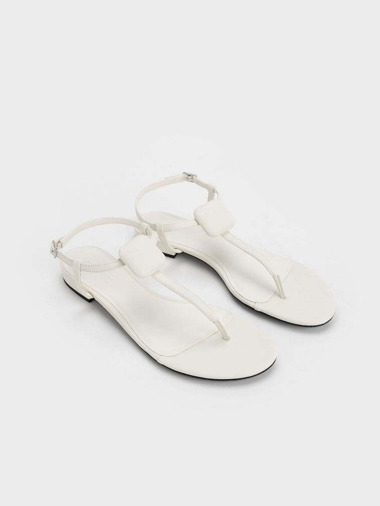 Koa Thong Sandals, White, hi-res