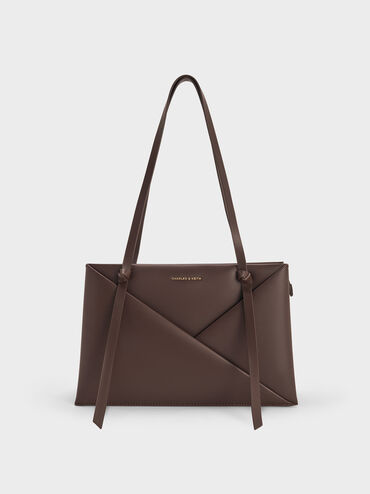Midori Geometric Tote Bag, Espresso Brown, hi-res