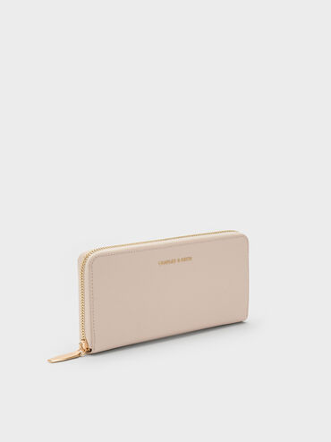Dulcie Zip-Around Long Wallet - Oat - CHARLES & KEITH IN