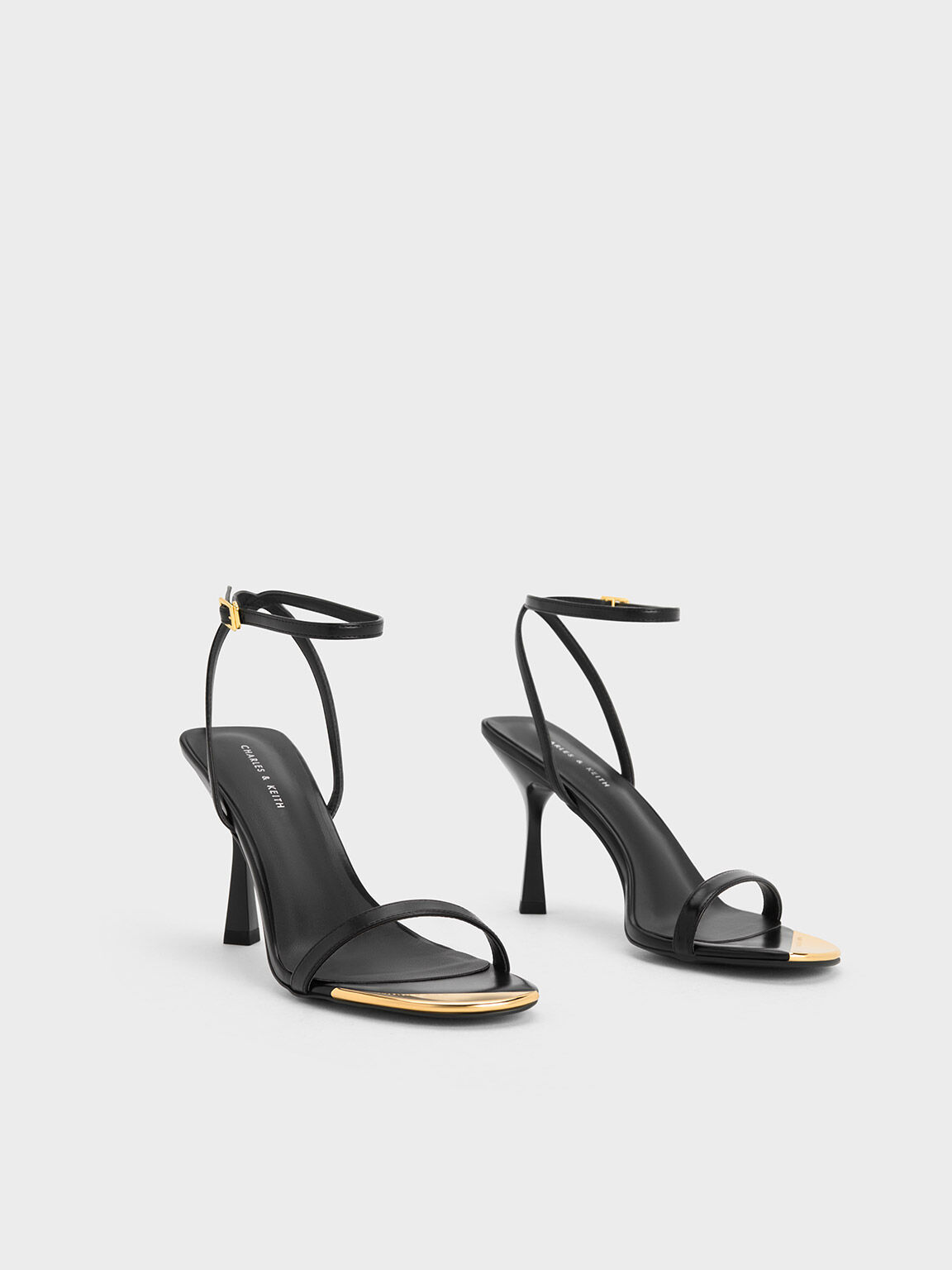 All black strappy sandals clearance