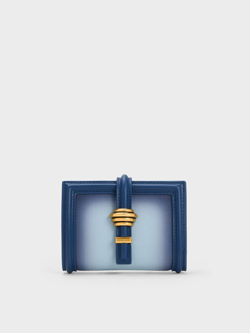 Trudy Metallic Accent Ombre Wallet, Navy, hi-res