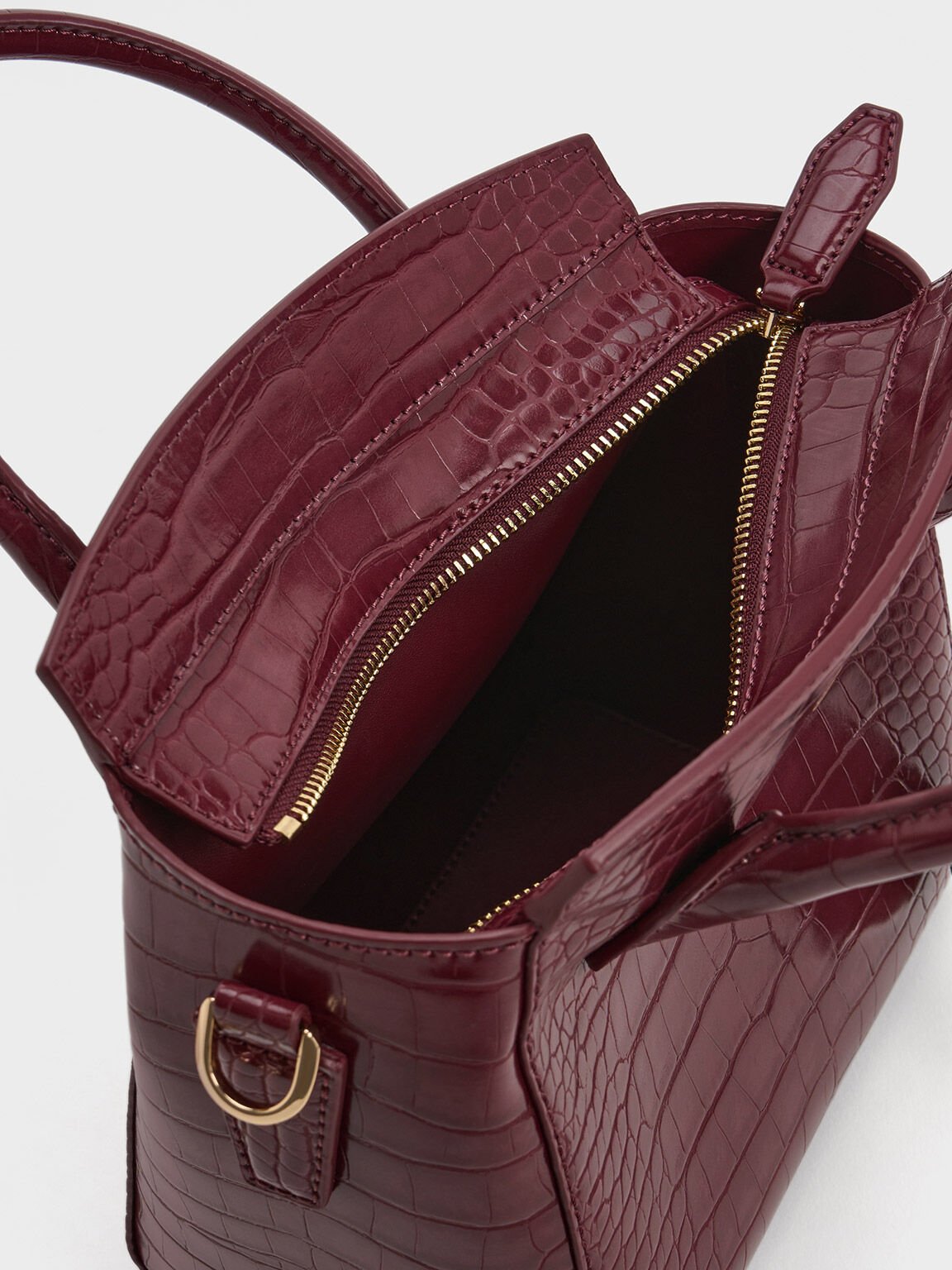 Milo Classic Bag - Glossy Burgundy - Sézane