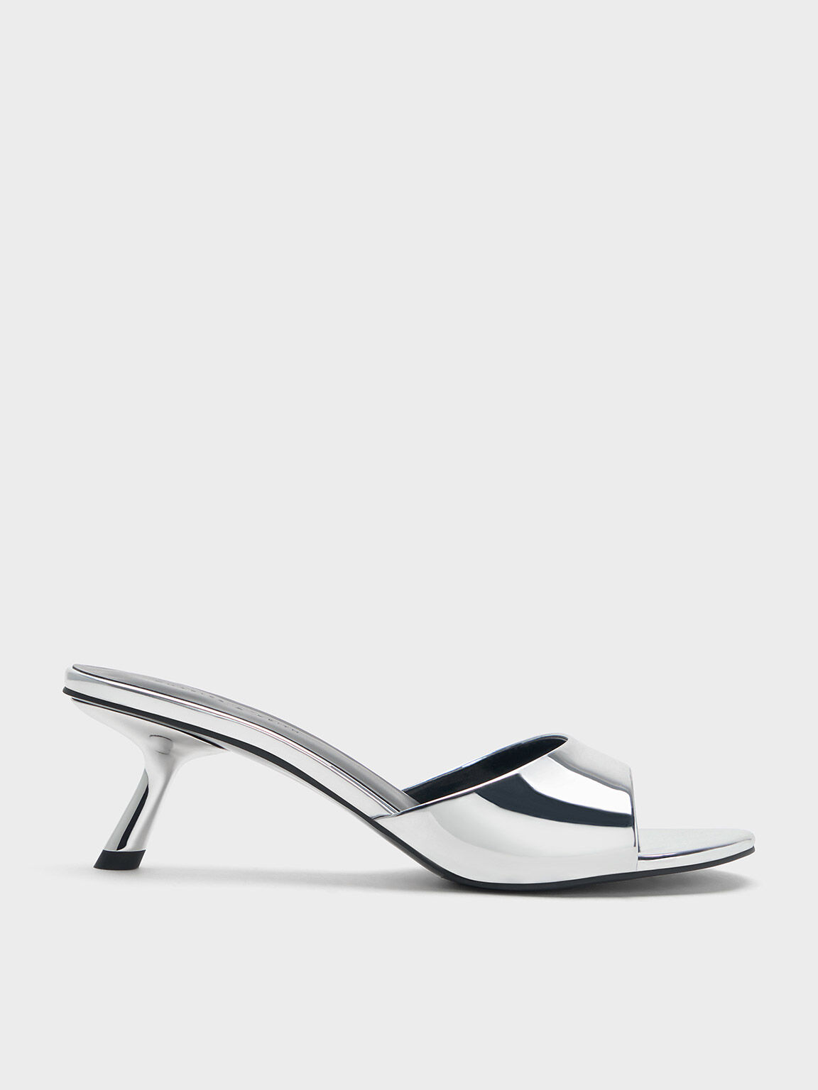 Grey mules heels on sale