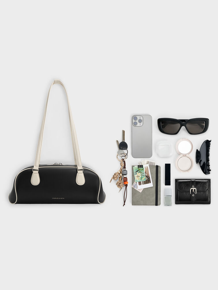 Nelly Two-Tone Elongated Shoulder Bag, Multi, hi-res