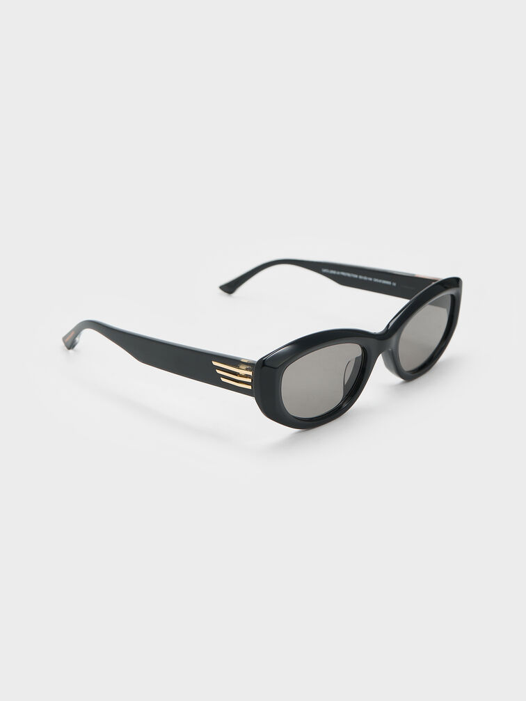 Birdie Recycled Acetate Sunglasses, Noir, hi-res