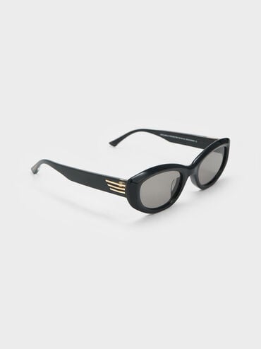 Birdie Recycled Acetate Sunglasses, Noir, hi-res