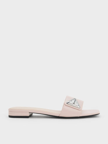Trice Metallic Accent Slide Sandals, Nude, hi-res
