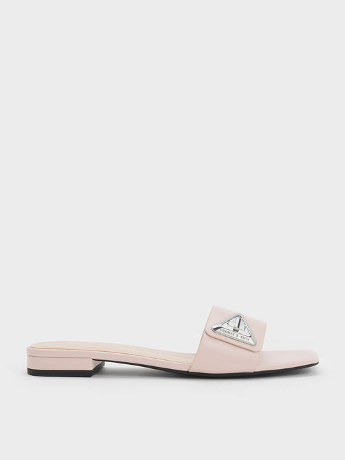 Trice Metallic Accent Slide Sandals, Nude, hi-res
