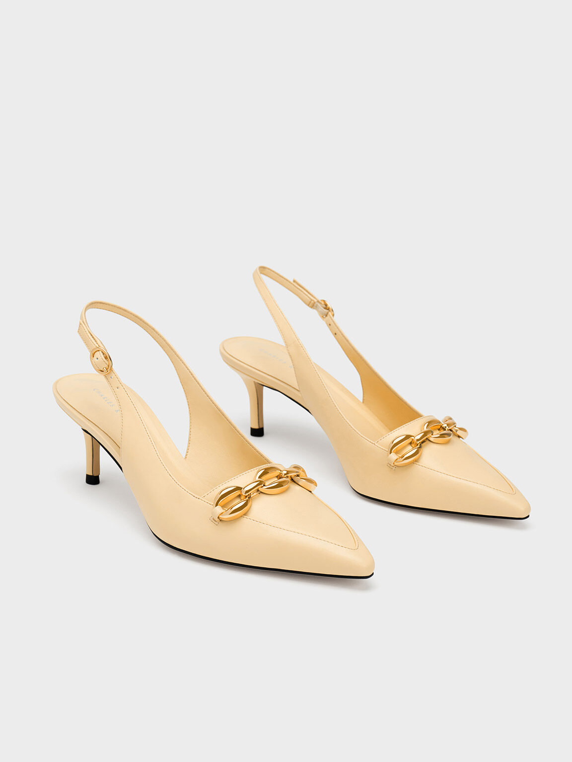 Designer Yellow Polish Leather Slingback Pumps With Padded Point Toe And  75mm Heels For Womens Yellow Evening Dress Shoes Factory Footwear From  Bagfacno1, $63.4 | DHgate.Com