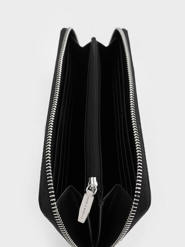 Snake-Print Zip-Around Long Wallet, Multi, hi-res