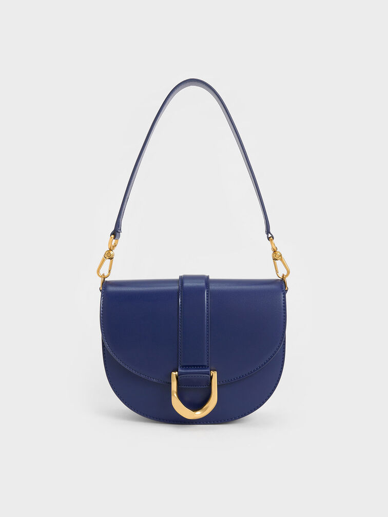 Gabine Saddle Bag, Navy, hi-res