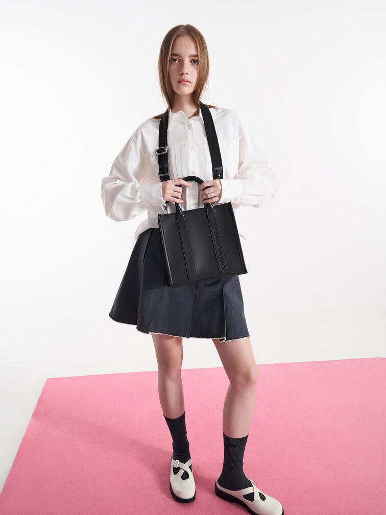Clover Tote Bag, Noir, hi-res