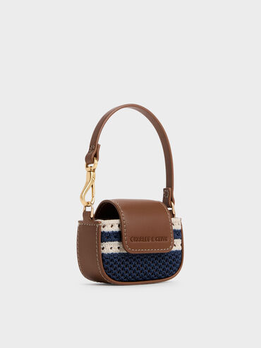 Ida Striped Knitted Micro Pouch, Multi, hi-res