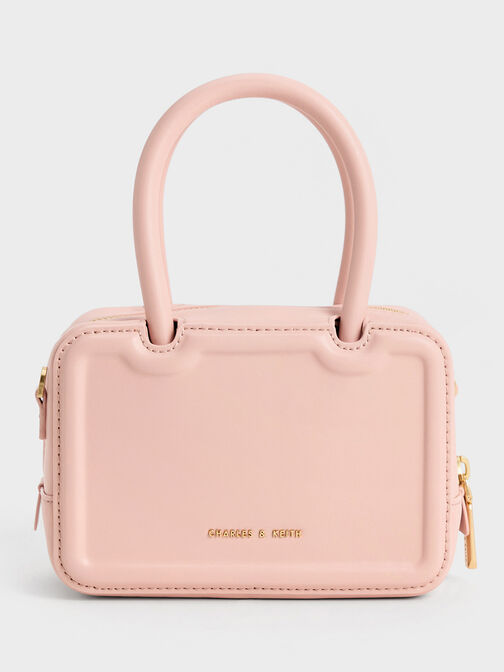 Perline Elongated Top Handle Bag, Pink, hi-res