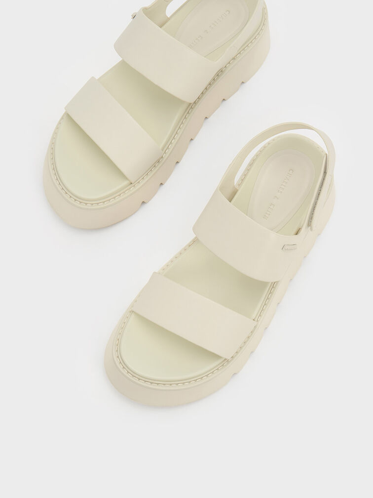 Jadis Chunky Flatform Sandals, Chalk, hi-res
