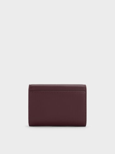 Briony Curved Flap Wallet, Wineberry Red, hi-res