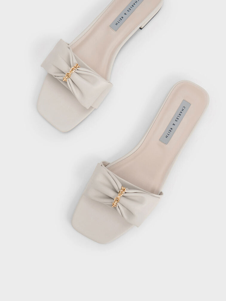Chain-Link Bow Slides, Chalk, hi-res