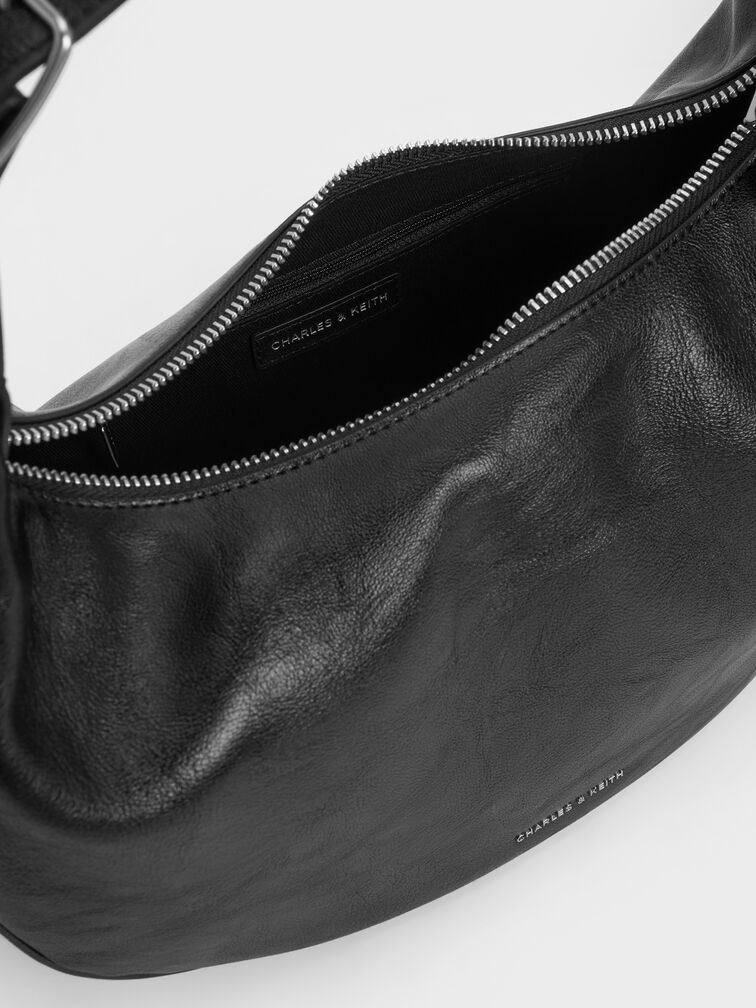 Large Vega Hobo Bag, Noir, hi-res