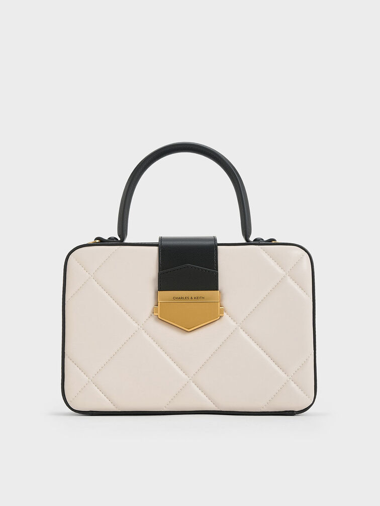 Veritgo Two-Tone Quilted Boxy Bag, Multi, hi-res