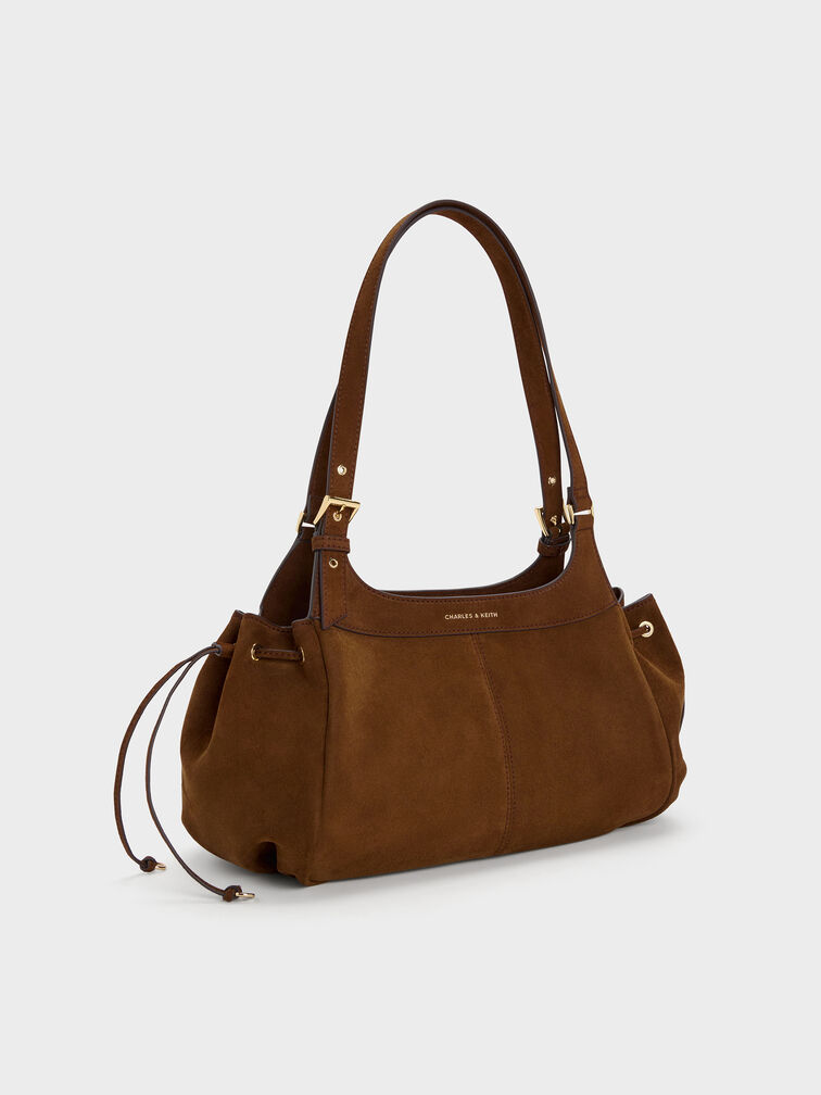 Lillith Drawstring Tote Bag, Pecan Brown, hi-res