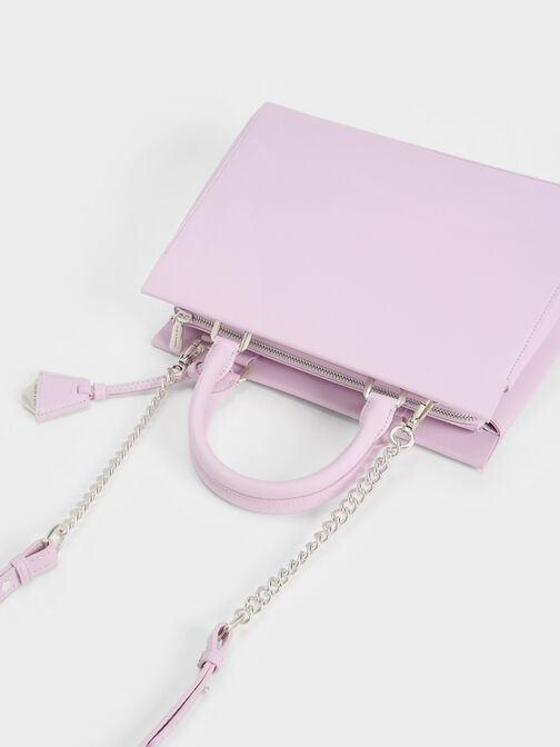 Classic Structured Handbag, Lilac, hi-res