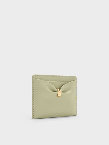 Halsey Ruched Card Holder, Pale Sage, hi-res