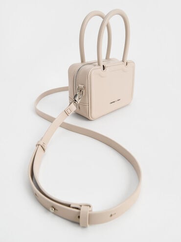 Perline Elongated Top Handle Bag, Oat, hi-res