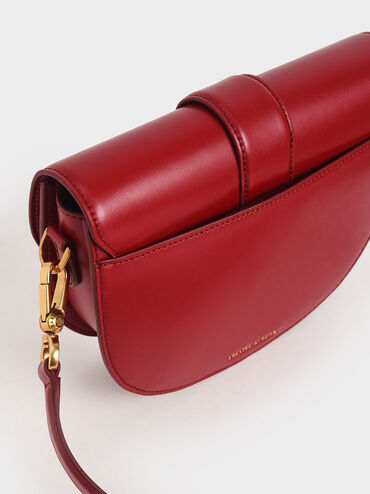 Gabine Saddle Bag, Red, hi-res