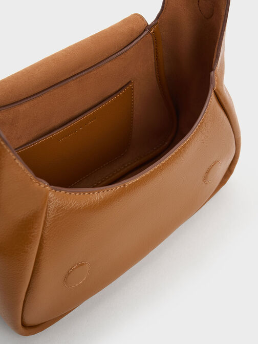 Buzz Front Flap Hobo Bag, Chocolate, hi-res