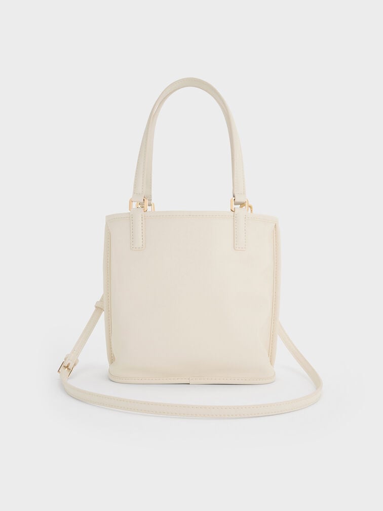 Addison Knotted-Rope Reversible Tote Bag, Cream, hi-res